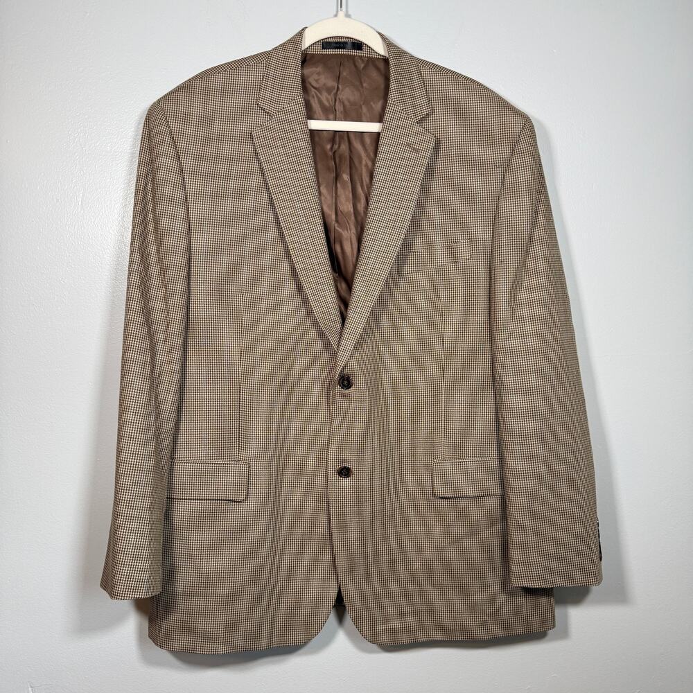 Lauren Ralph Lauren Men’s 44R Silk Wool Blazer Houndstooth Sport Coat 2-Button